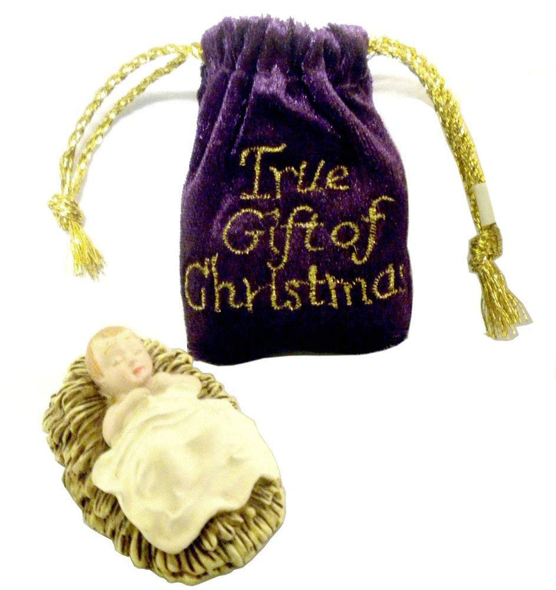 Baby Jesus in Velvet Bag The True Gift of Christmas - The Country Christmas Loft