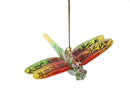 Dragonfly Multicolor Rainbow Glass Ornament