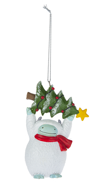 Yeti Carrying Tree - Ornament - The Country Christmas Loft