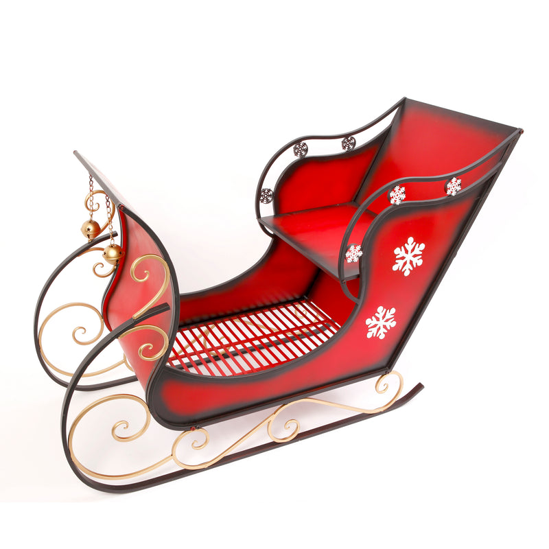 55'' Metal Sleigh with Snowflake Design - The Country Christmas Loft
