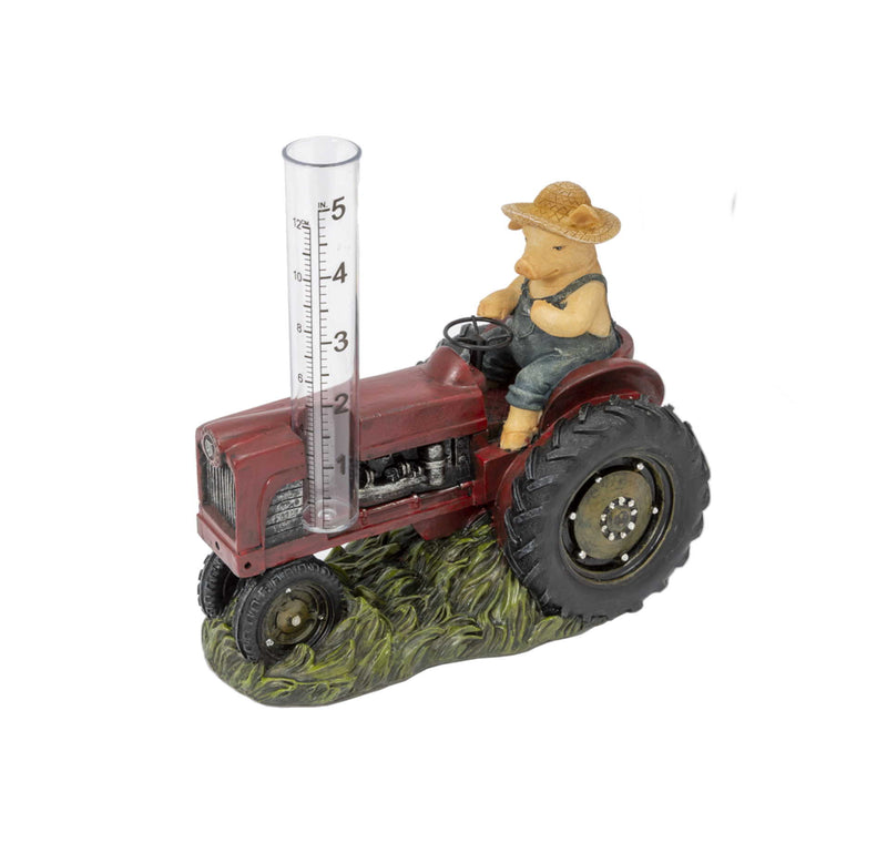 Farmland Tractor Rain Gauge - Pig - The Country Christmas Loft