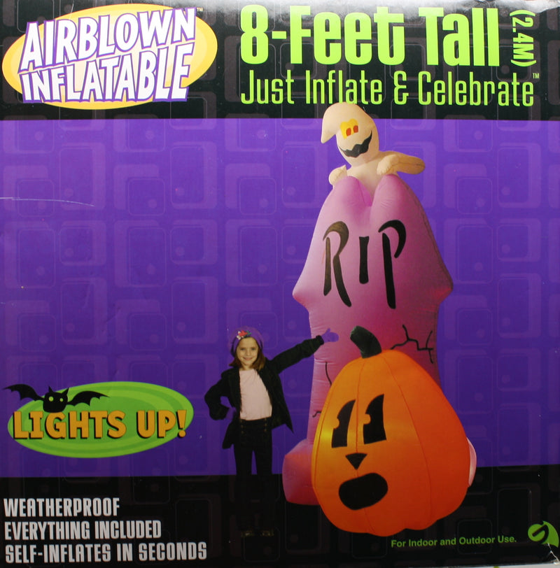 AirBlown Ghost / Pumpkin - 8 Feet Tall - The Country Christmas Loft
