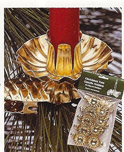 Clip-On Candle Holders, Gold - The Country Christmas Loft