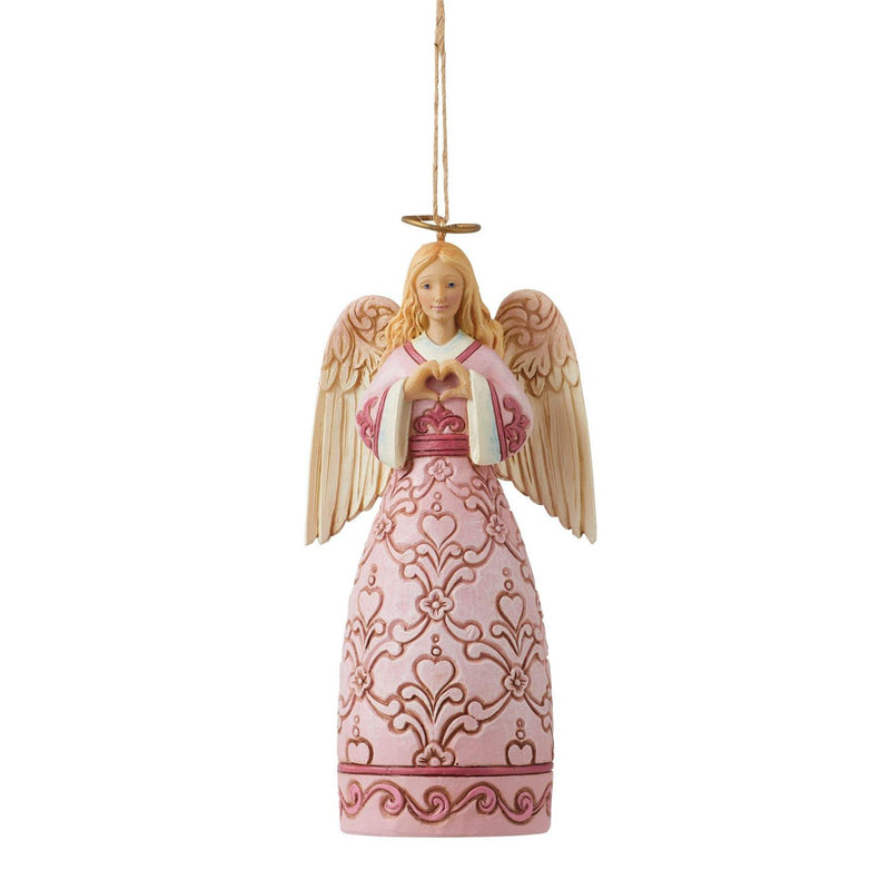 The Rose Pink Angel Ornament - The Country Christmas Loft