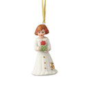 Growing Up Girl Ornament -  Brunette Age 5 - The Country Christmas Loft