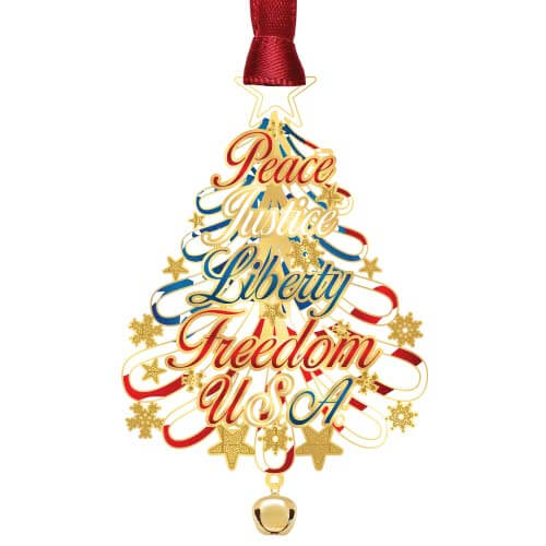Patriotic Word Tree Ornament - The Country Christmas Loft
