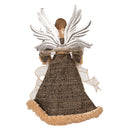 Un-Lit Rustic Glam Angel Treetop - 16 inch