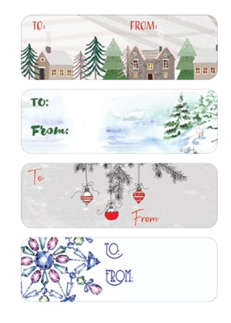 50 Count Peel and Stick Gift Tags - The Country Christmas Loft