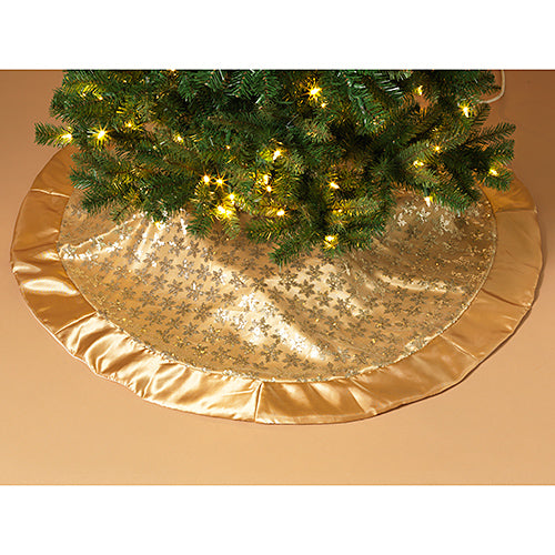 48" Sequin Snowflake Tree Skirt - The Country Christmas Loft