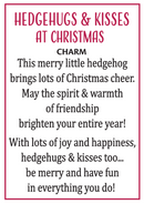 Holiday Hedgehog Charm With  Present - The Country Christmas Loft