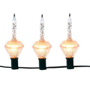 UL 7-Light Silver Glitter Diamond Bubble Light Set - The Country Christmas Loft