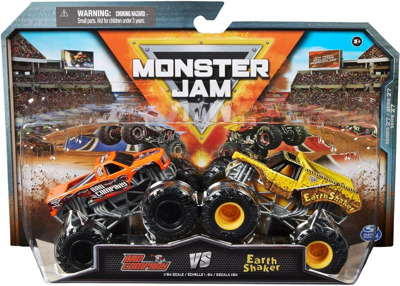Monster Jam - 1:64 scale die-cast 2-Pack - Bad Company VS Earth Shaker