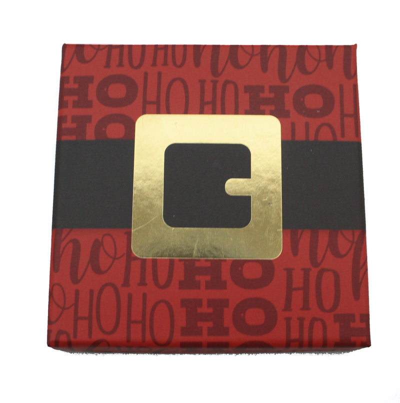 Christmas Square Gift Card Holder - Santa's Belt - The Country Christmas Loft