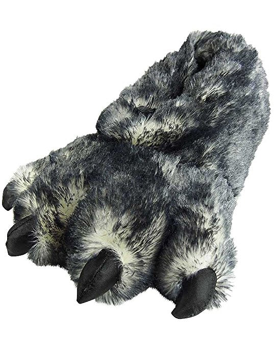 Black Tip Wolf Claw Slippers 12" - The Country Christmas Loft