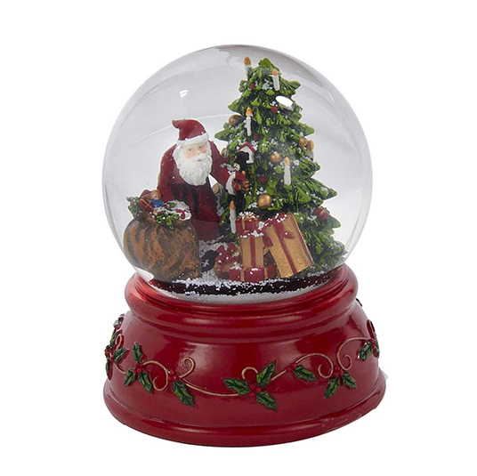 100MM Musical Santa Water Globe - Delivering Presents - The Country Christmas Loft