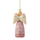 The Rose Pink Angel Ornament - The Country Christmas Loft