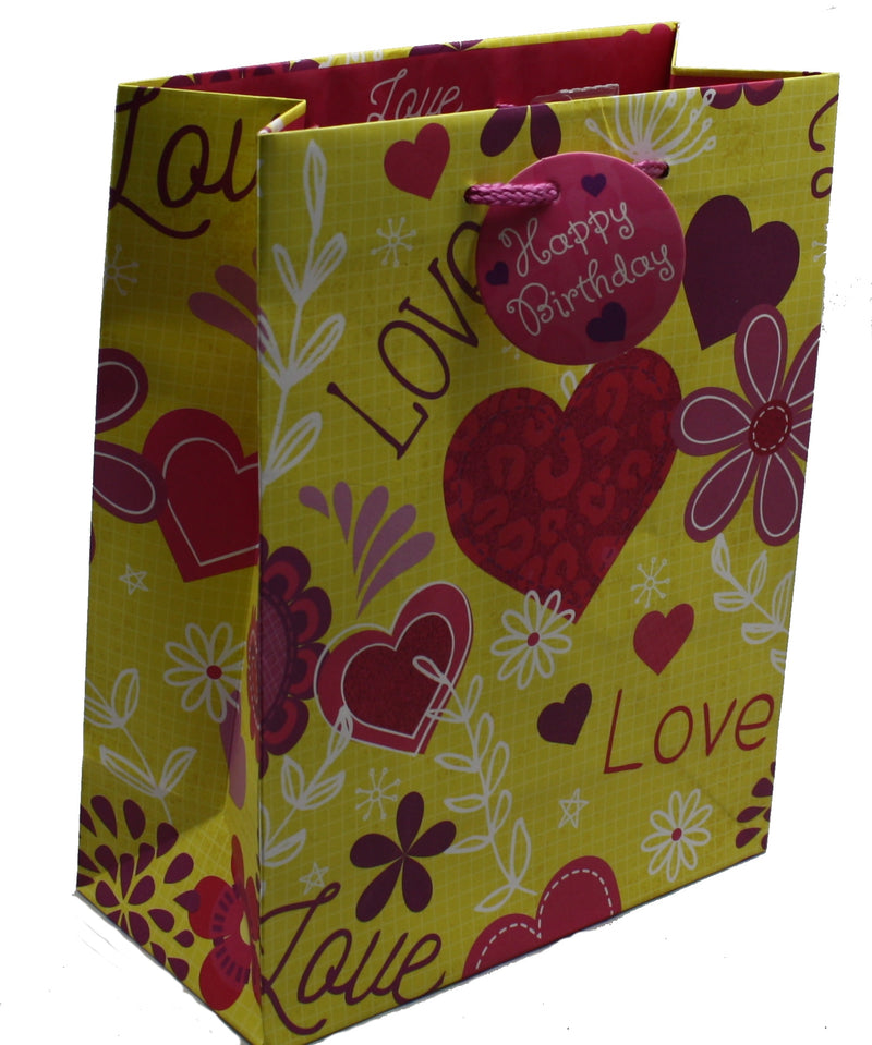 Love Hearts and Flowers Gift Bag - The Country Christmas Loft