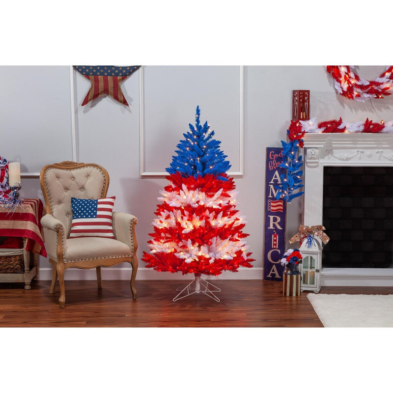 Patriotic American Tree - 5 Feet tall - The Country Christmas Loft