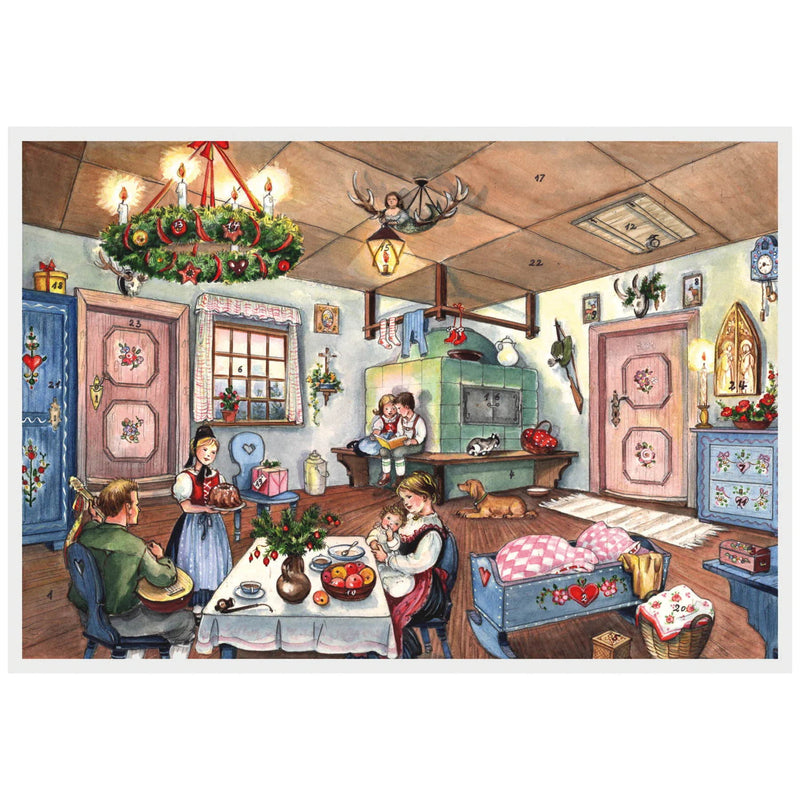 Glittered Advent Calendar - In The Room - The Country Christmas Loft