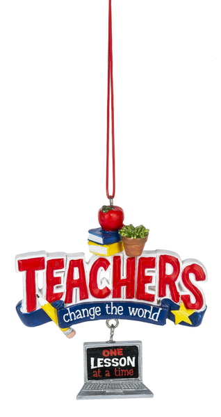 Virtual Teacher Ornaments - Change The World - The Country Christmas Loft