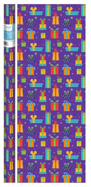 Presents on Purple  Gift Wrap - The Country Christmas Loft