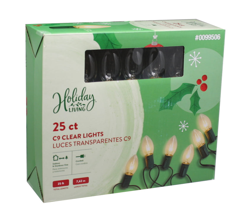 25 Count C9 Light Set - Clear - The Country Christmas Loft