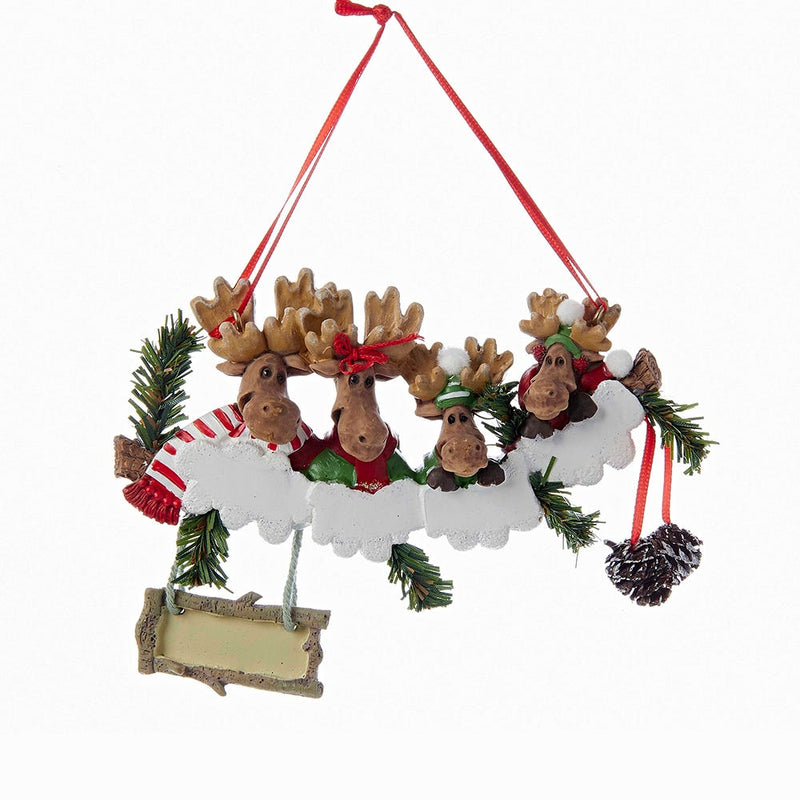 Moose Ornament For Personalization - Family of 4 - The Country Christmas Loft