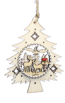 Wooden Tree Ornament - Reindeer - The Country Christmas Loft
