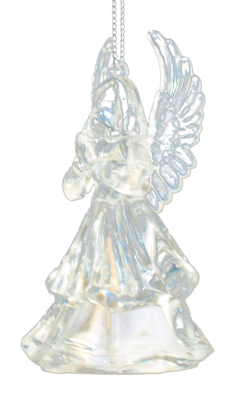 Battery-Operated LED Angel Ornament -  Trumpet - The Country Christmas Loft