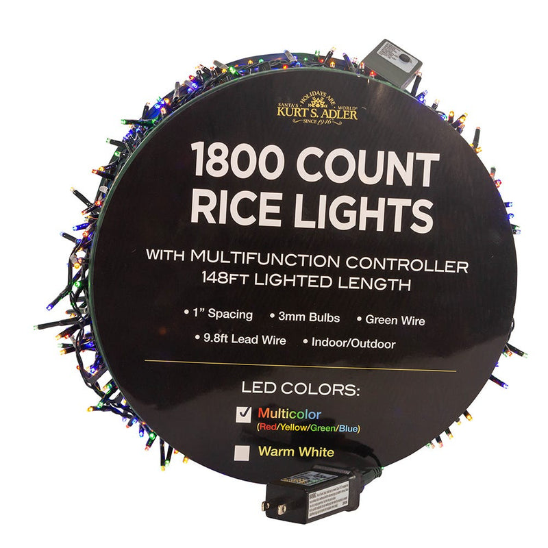1800-Light Multi-Color LED Rice Light Set - 148 Feet - The Country Christmas Loft