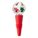 Wine Stopper - Wine bottle in Stockings - The Country Christmas Loft