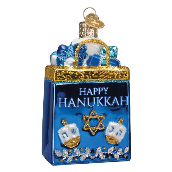 Happy Hanukkah Glass Ornament - The Country Christmas Loft