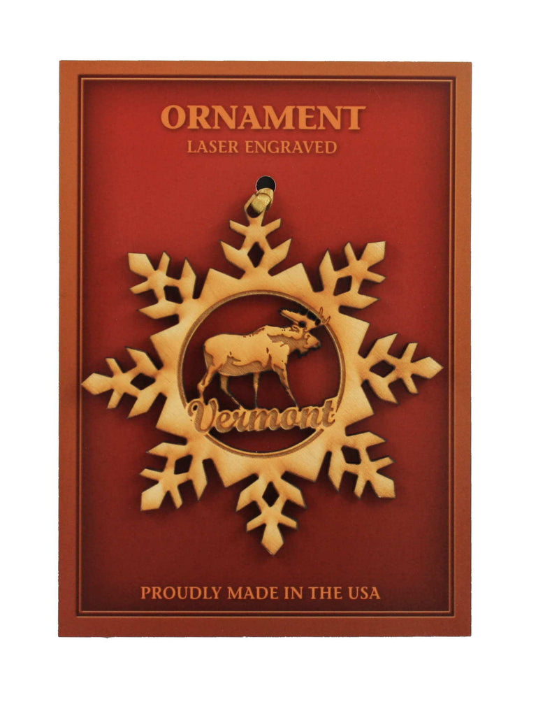 Wooden Laser Ornament - Snowflake - The Country Christmas Loft
