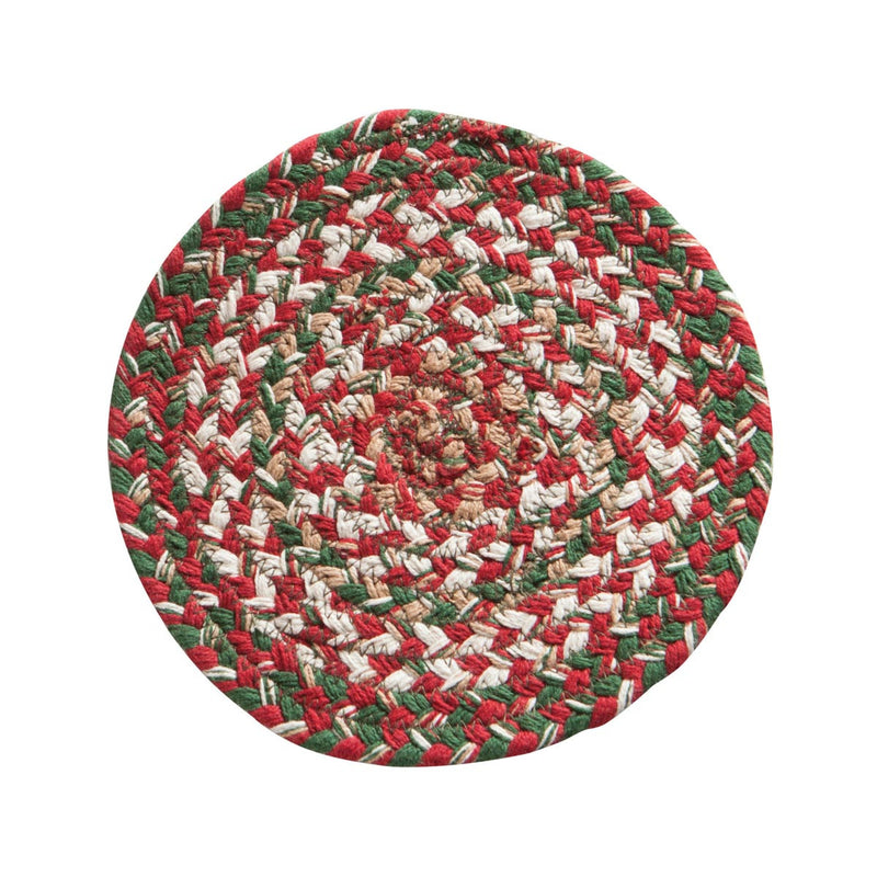 Holly Berry Braided Trivet - The Country Christmas Loft