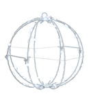 Cool White Superbright LED Clear Wire Foldable Metal Sphere - The Country Christmas Loft