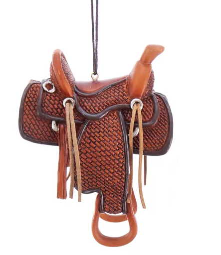 Western Saddle Ornament - - The Country Christmas Loft