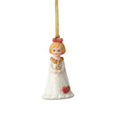 Growing Up Girl Ornament -  Brunette Age 5 - The Country Christmas Loft