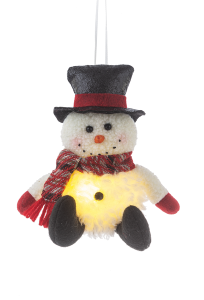 Plush Lightup Snowman Desk Sitter - - The Country Christmas Loft