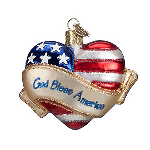 Old World Christmas God Bless America Heart - The Country Christmas Loft