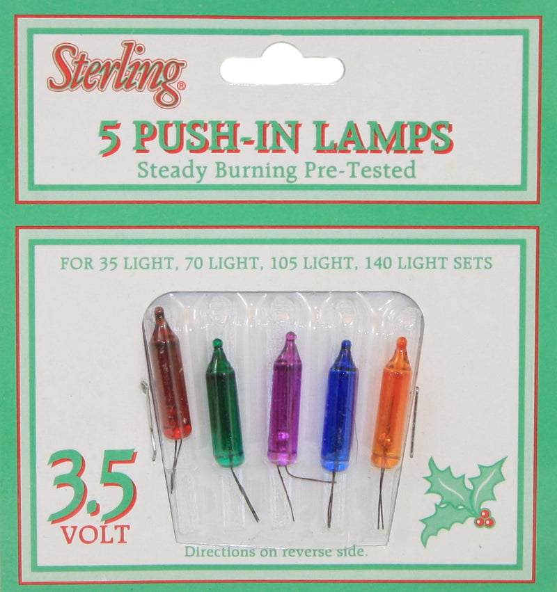 3.5 Volt Replacement Bulbs - Multicolor - 5pk - The Country Christmas Loft