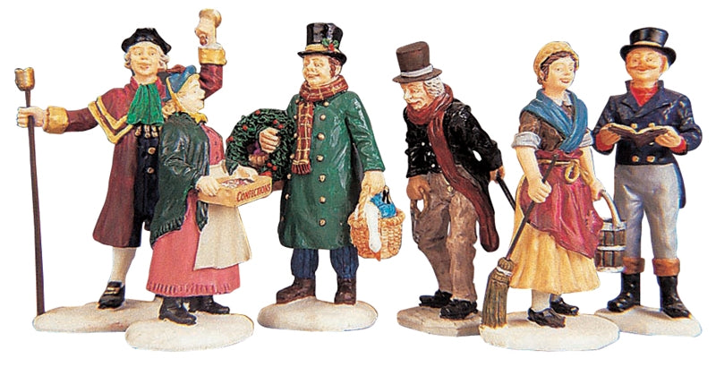 Village People Figurines - 6 piece Set - The Country Christmas Loft