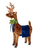 Reindeer Footrest - 33 Inches Long - Lapis - The Country Christmas Loft