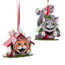 Cat Birdhouse Ornament - - The Country Christmas Loft
