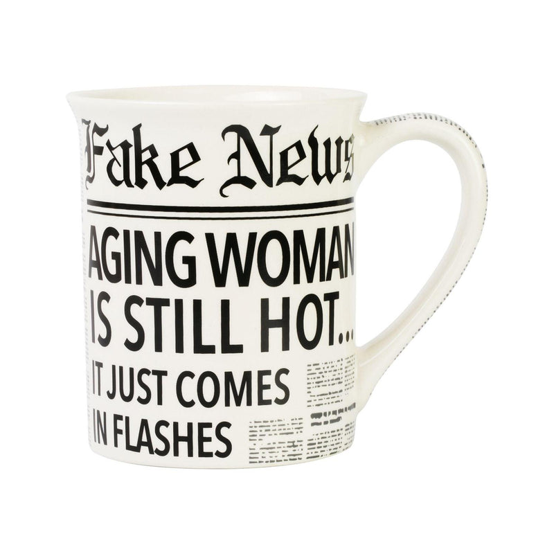 Fake News Aging Women Mug - The Country Christmas Loft