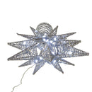 Twinkling Superbright LED Silver Starburst Treetopper