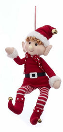 Fabric 15 Inch Elf Ornament -  Boy - The Country Christmas Loft