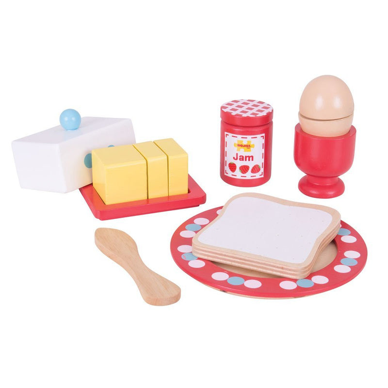 Wooden Breakfast Set Play Food - The Country Christmas Loft