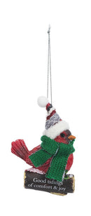 Cozy Bird Ornament - Good Tidings of Comfort & Joy - The Country Christmas Loft