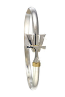 VT Hook Bracelet Silver - 4mm Band - 8 Inch - The Country Christmas Loft