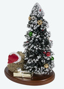13 Inch Tree on Base with Bag of Toys - The Country Christmas Loft
